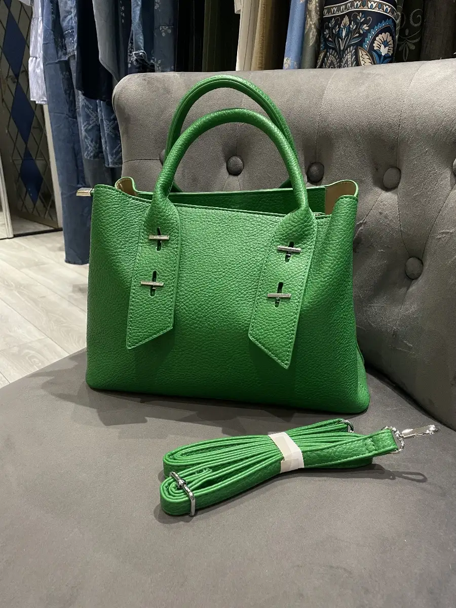 Sac à main en similicuir vert