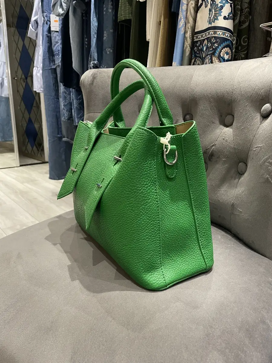 Sac à main en similicuir vert