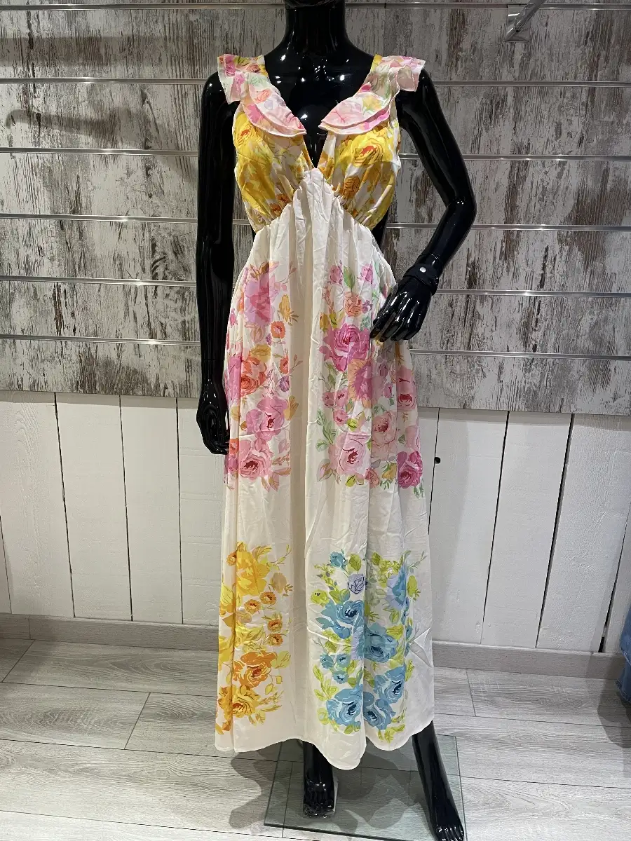 Robe Longue Fluide Imprimé Floral