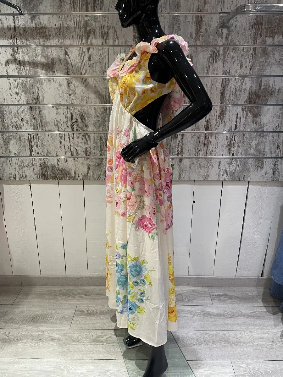 Robe Longue Fluide Imprimé Floral