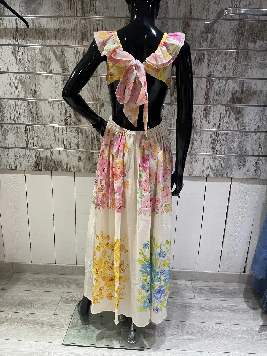 Robe Longue Fluide Imprimé Floral