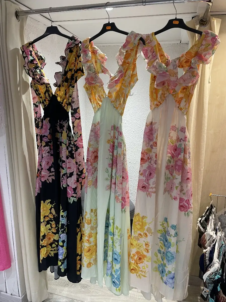 Robe Longue Fluide Imprimé Floral