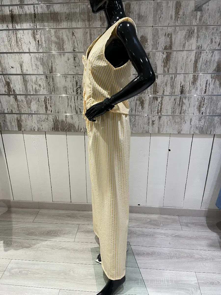 Ensemble Pantalon Large et Gilet Rayé