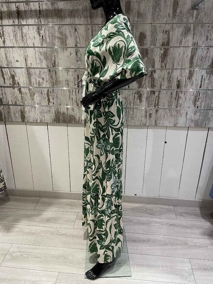 Robe Longue Estivale Imprimé Feuilles